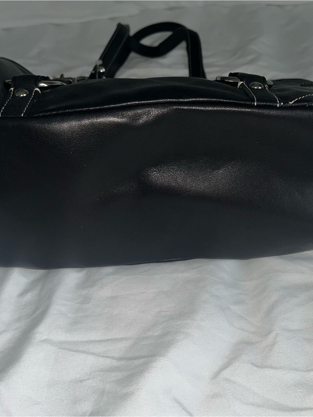 NWT Coach | Black Leather Tote Bag - Picture 3 of 10